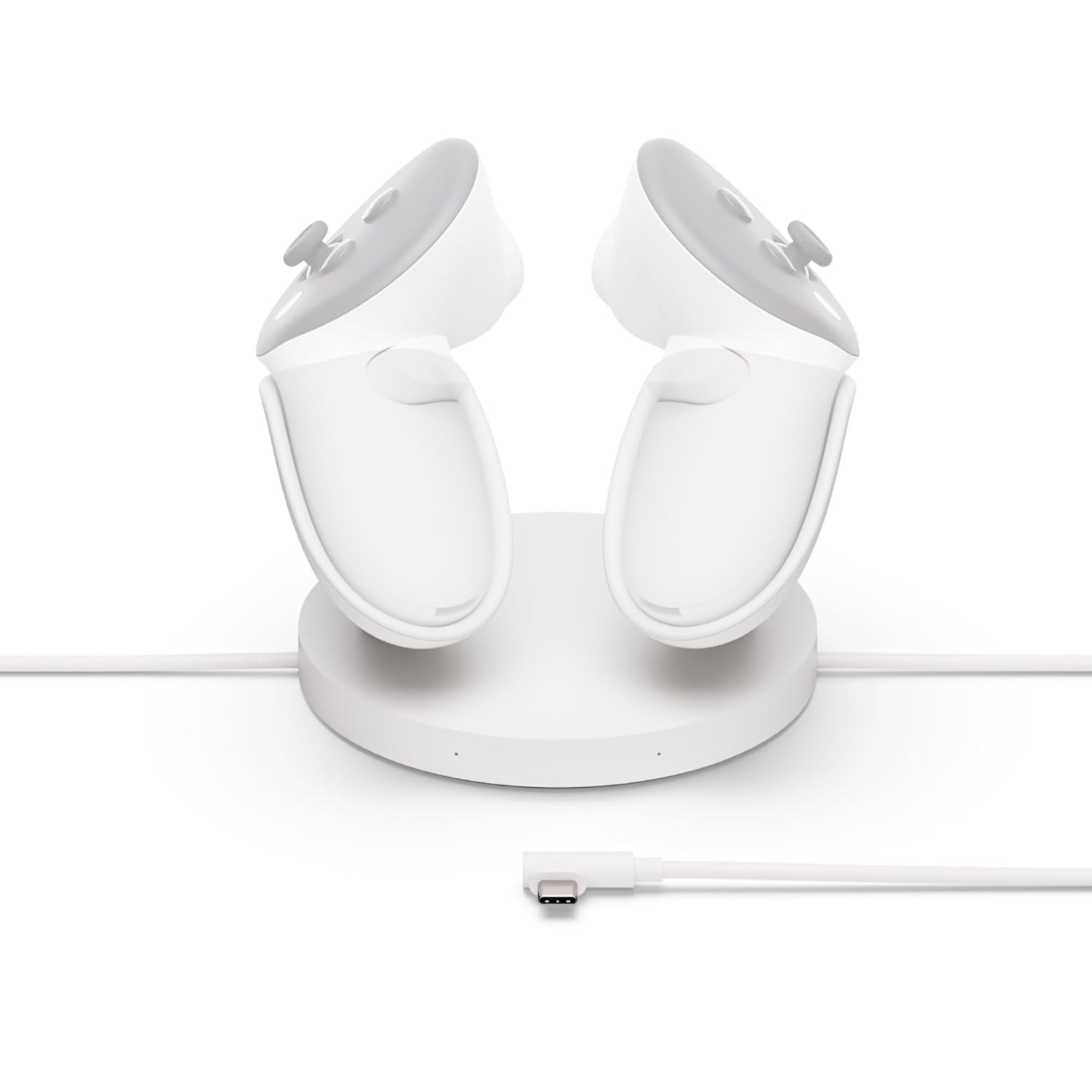 Quest Compact Charging Dock — Works with Quest 3/3S — Extended Headset Charging Cable — Wireless Charging for Touch plus Controllers