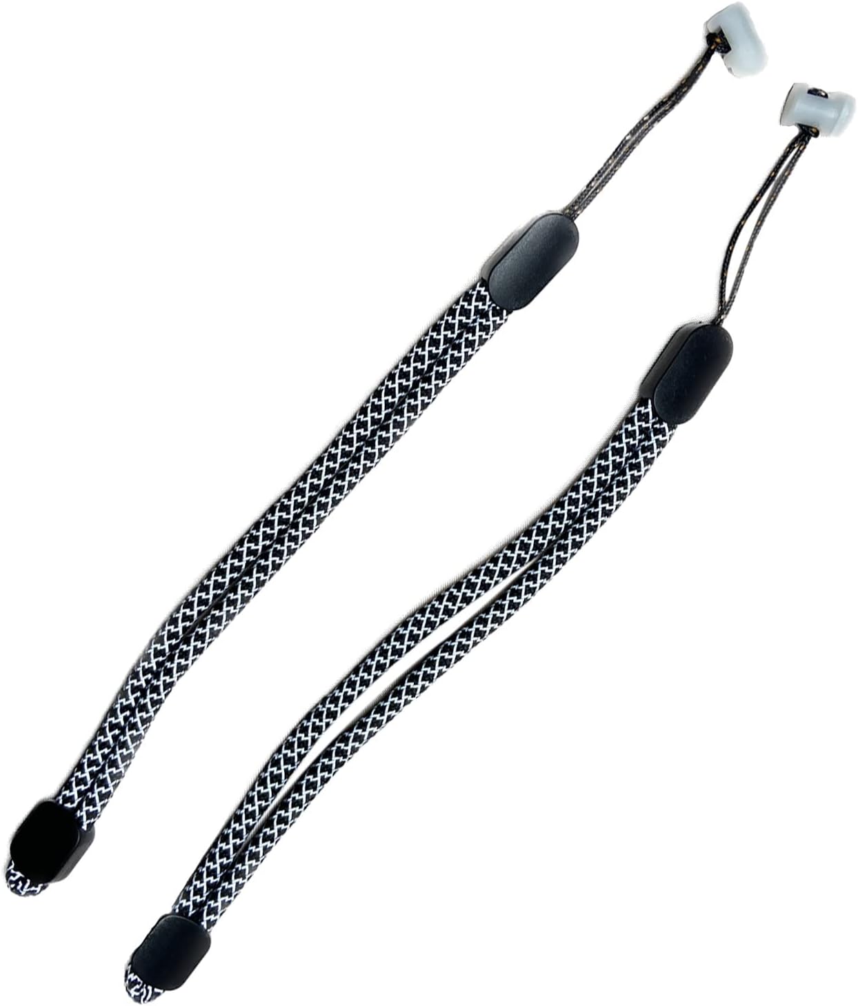 Correas de muñeca reflectantes de repuesto mejoradas para el controlador Oculus Quest de 2.ª generación. Correa de mano ajustable, resistente y cómoda. Tapón de resina negra de fácil colocación.