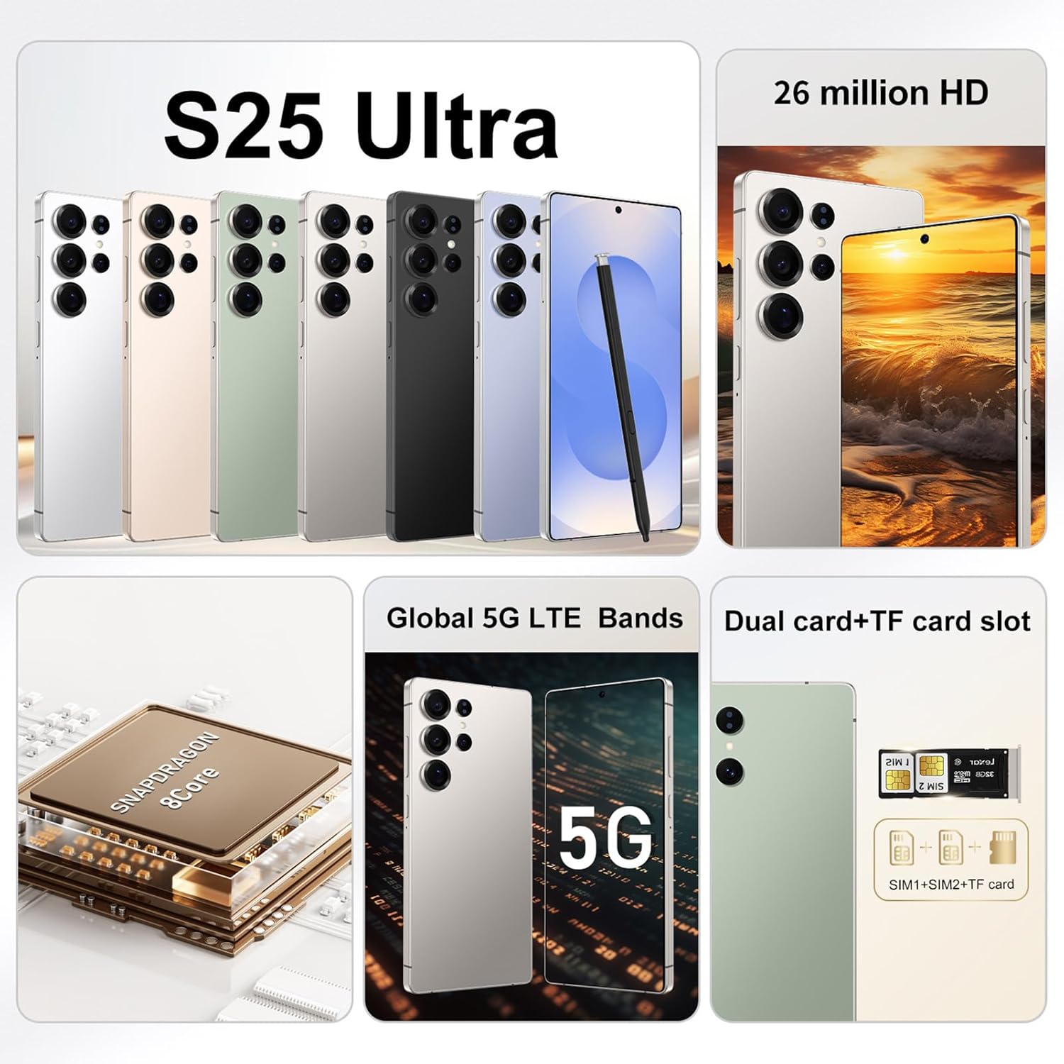 S25 Ultra Desbloqueado 6800 mAh Teléfono Android.