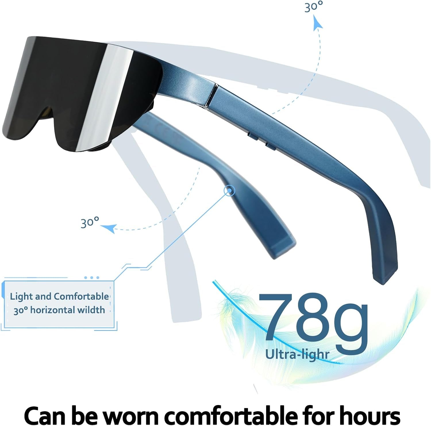 AR/XR Glasses- Smart Glasses for Gaming Headset Video Display Glasses Myopia Adjustment 1800 Brightness Sunglasses,Fhd Adapted for Pc/Android/Ios/Ps5/Xbox/Steamdeck/Consoles
