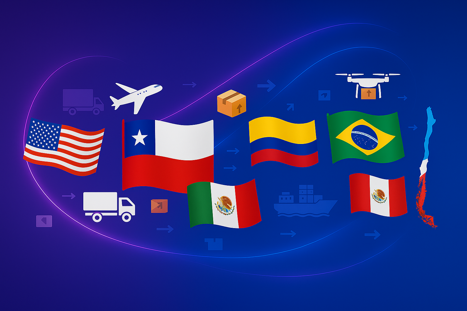 Diseño con bandera de Chile agregada en el centro